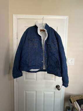 Wrangler Authentic Western Sherpa Lined Denim Jacket 74255PW